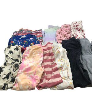 Girls Size 10-12 Lounge Pants BUNDLE Leggings Mix Hanna Andersson Cat Jack